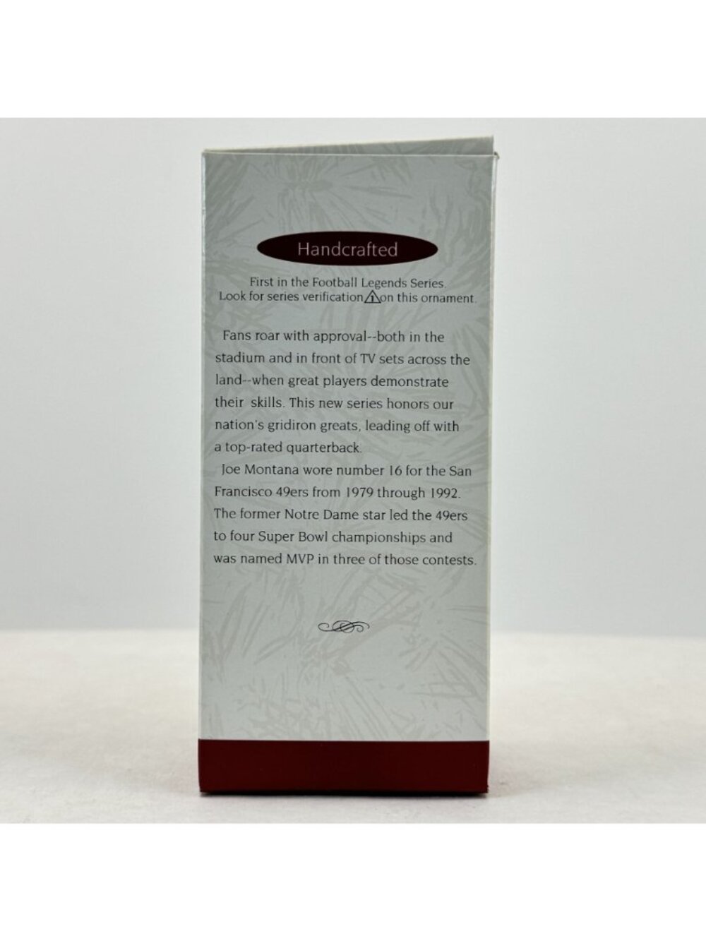 Vtg 1995 Joe Montana 49ers Hallmark Ornament 1st in Football Legends Series NEW - Picture 7 of 16